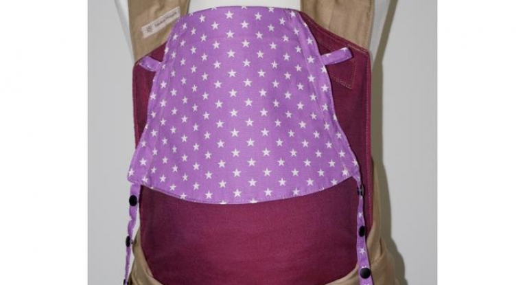 Babytrage Mei Tai von Fräulein Hübsch: Sterne - beere