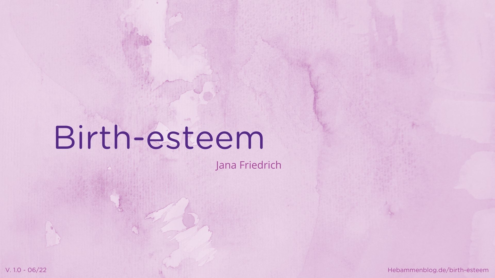 Birth-esteem-Konzept & Vision - Slide 1